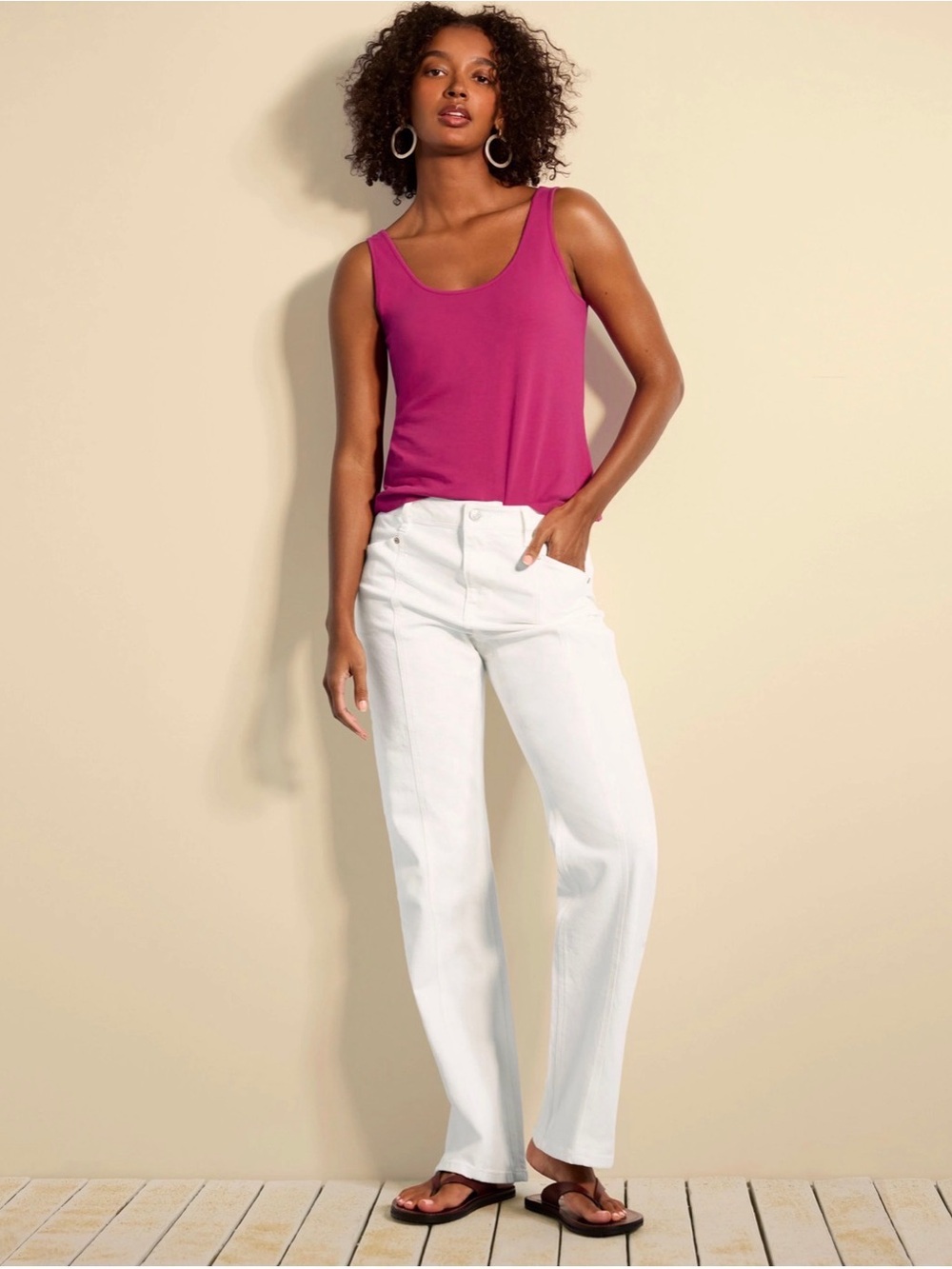 Cabi Charm Tank in Fuschia - Picture 2 of 4